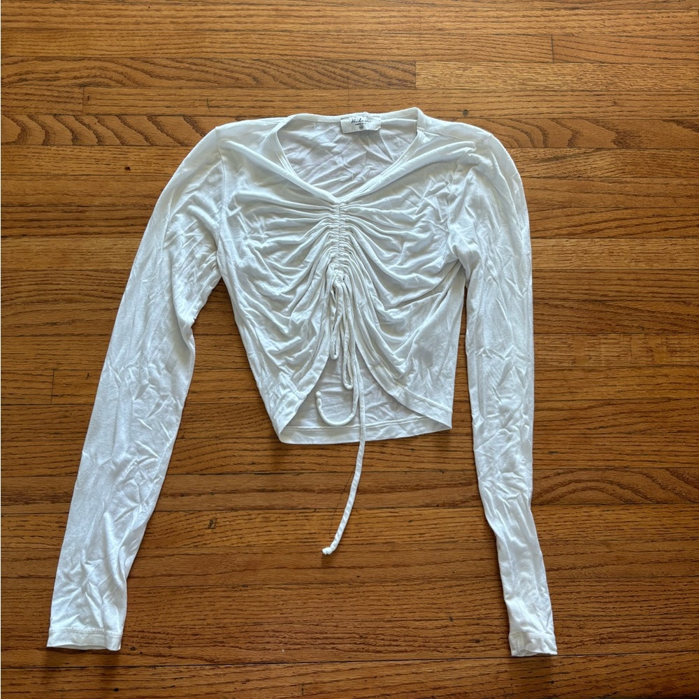 Belen White Crop Top
